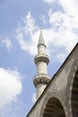 Minaret of Suleymaniye Mosque in Istanbul, Turkey Royalty Free Stock Photo