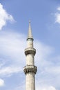 Minaret of Suleymaniye Mosque in Istanbul, Turkey Royalty Free Stock Photo