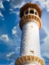 A view of the minaret of the Taj Mahal, Agra, India Royalty Free Stock Photo
