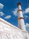 A view of the minaret of the Taj Mahal, Agra, India Royalty Free Stock Photo