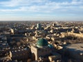 View from minaret to old city Xiva, Uzbekistan