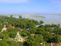 View of Mingun from Pahtodawgyi stupa, Mandalay, Myanmar Royalty Free Stock Photo