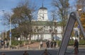 View of Minsk City Hall from Lenin Street Royalty Free Stock Photo