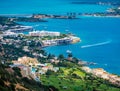 View of Mirabello bay and Elounda, Crete, Greece Royalty Free Stock Photo