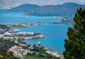 View of Mirabello bay and Elounda, Crete, Greece Royalty Free Stock Photo