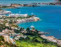 View of Mirabello bay and Elounda, Crete, Greece Royalty Free Stock Photo