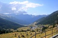 view from the Mirador Circ de Pessons, Pyrenees, Andorra Royalty Free Stock Photo