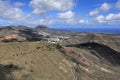 Valley Temisa and coast of ocean, Lanzarote, Canary Islands, Sp