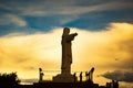 View of Mirador desde el Cristo Blanco, at sunset. Peru.