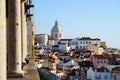 View from Miradouro de Santa Luzia towards the Church of Santa Engracia in Lisbon, Portugal