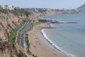 View at Miraflores Lima sea costline. Royalty Free Stock Photo