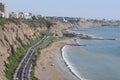 View at Miraflores Lima sea costline. Royalty Free Stock Photo