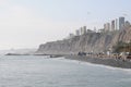 View at Miraflores Lima sea costline. Royalty Free Stock Photo