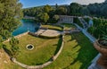 View on Miramare castle on the gulf of Trieste