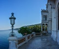 View on Miramare castle on the gulf of Trieste