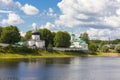 View on Mirozhsky Monastery across the river