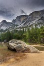 View of the Mirror Lake in Yosemite National Park, USA Royalty Free Stock Photo