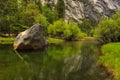 View of the Mirror Lake in Yosemite National Park, USA Royalty Free Stock Photo