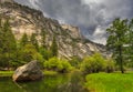 View of the Mirror Lake in Yosemite National Park, USA Royalty Free Stock Photo