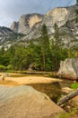 View of the Mirror Lake in Yosemite National Park, USA Royalty Free Stock Photo