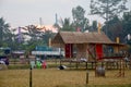 View of model ancient phu thai ethnic village