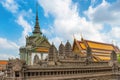 View of model of Angkor Wat in Temple of Emerald Buddha in Bangkok