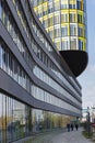 view of the modern ADAC building in Munich, Germany