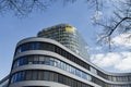 view of the modern ADAC building in Munich, Germany