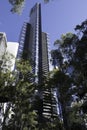 Modern blue glass Eureka tower building, on Southbank in the CBD in Melbourne Royalty Free Stock Photo