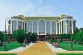 View of modern building made in classic style, regional court in Astrakhan, Russia