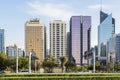 Modern buildings, Abu Dhabi skyline, United Arab Emirates Royalty Free Stock Photo