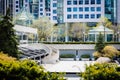View of modern buildings and David Pecaut Square, in downtown To Royalty Free Stock Photo