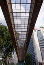 View of a modern city. Glass and concrete construction in the street of Kuala Lumpur, Malaysia. Royalty Free Stock Photo