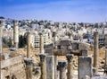 View at the modern city of Jerash