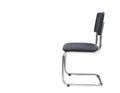 View of modern office chair from gray cloth over white Royalty Free Stock Photo