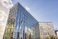 view of modern Onix building in Euralille, Lille, France