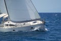 Modern sailing yacht in action Royalty Free Stock Photo