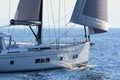 Modern sailing yacht in action Royalty Free Stock Photo