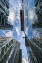 View of modern skyscrapers in the City of London Royalty Free Stock Photo