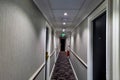 View of the modern small corridor in the building. Royalty Free Stock Photo