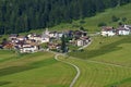 View of Moena, in the Dolomites, at summer