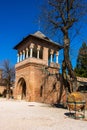 View of Mogosoaia Palace, quiet place for relax with park and green gardens. Bcuharest, Romania, 2020