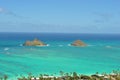 View of Mokolua Islands, Lanikai Beach Oahu