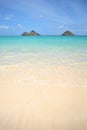 View of Mokolua Islands, Lanikai Beach Oahu