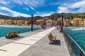 View Of Mole Leading To The Town Of Alassio,Italy Royalty Free Stock Photo