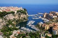 View Of Monaco City And Fontvieille With Boat Marina In Monaco.
