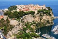 View of Monaco City located on The Rock in Monaco.