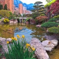 View of Monaco garden, Cote d'Azur Royalty Free Stock Photo