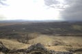 View from Monastery Udabno. Sagarejo municipality, the Gareji ridge. Royalty Free Stock Photo