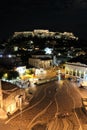 Acropolis at night, Athens, Greece